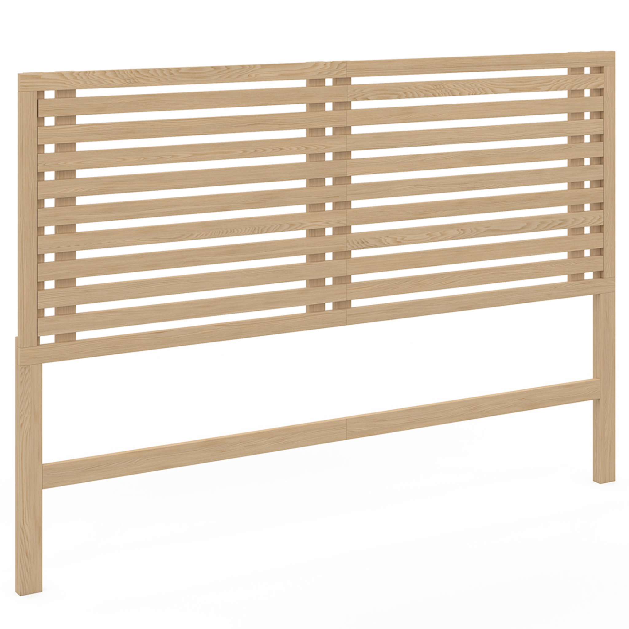 ID MARKET Tête de lit sur pied en lattes ava 160 cm façon bois clair
