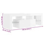Voir la diapositive 6 : VIDAXL Meuble TV avec lumieres LED blanc brillant 120x35x40 cm