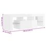 Voir la diapositive 6 : VIDAXL Meuble TV avec lumieres LED blanc brillant 120x35x40 cm