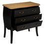 Voir la diapositive 3 : ATMOSPHERA Commode 3 Tiroirs  Chrysa  76cm Noir