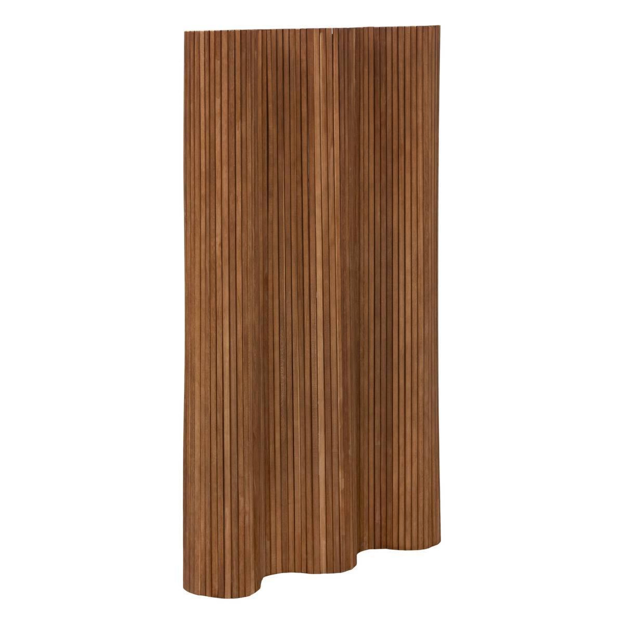 ATMOSPHERA Paravent ondulé en bois  colva  120x170cm marron