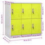 Voir la diapositive 6 : VIDAXL Armoire a casiers Gris clair et vert 90x45x92,5 cm Acier