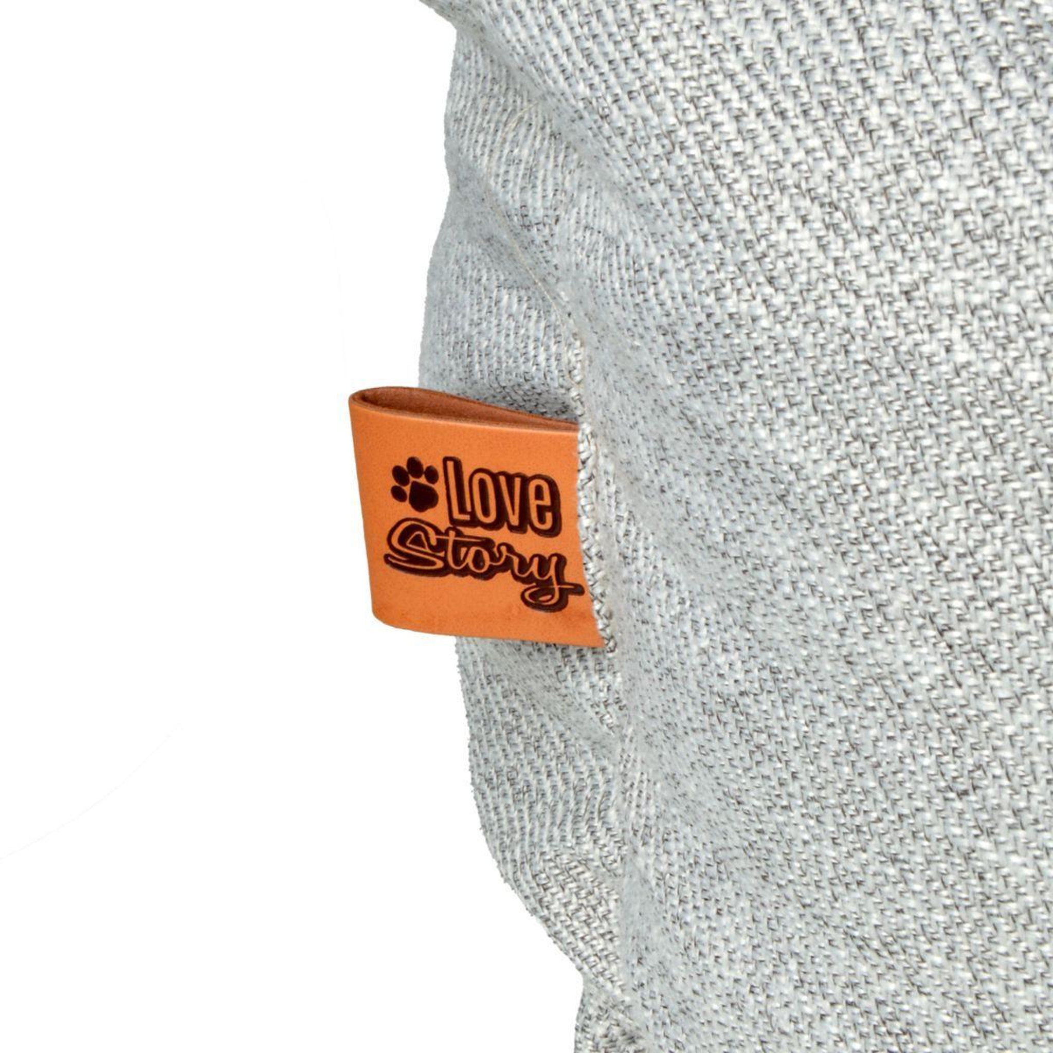 Voir la diapositive 3 : LOVE STORY Panier rectangle chien & chat  city  65cm gris clair