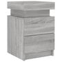 Voir la diapositive 6 : VIDAXL Tables de chevet avec lumières LED 2 pcs sonoma gris 35x39x55cm