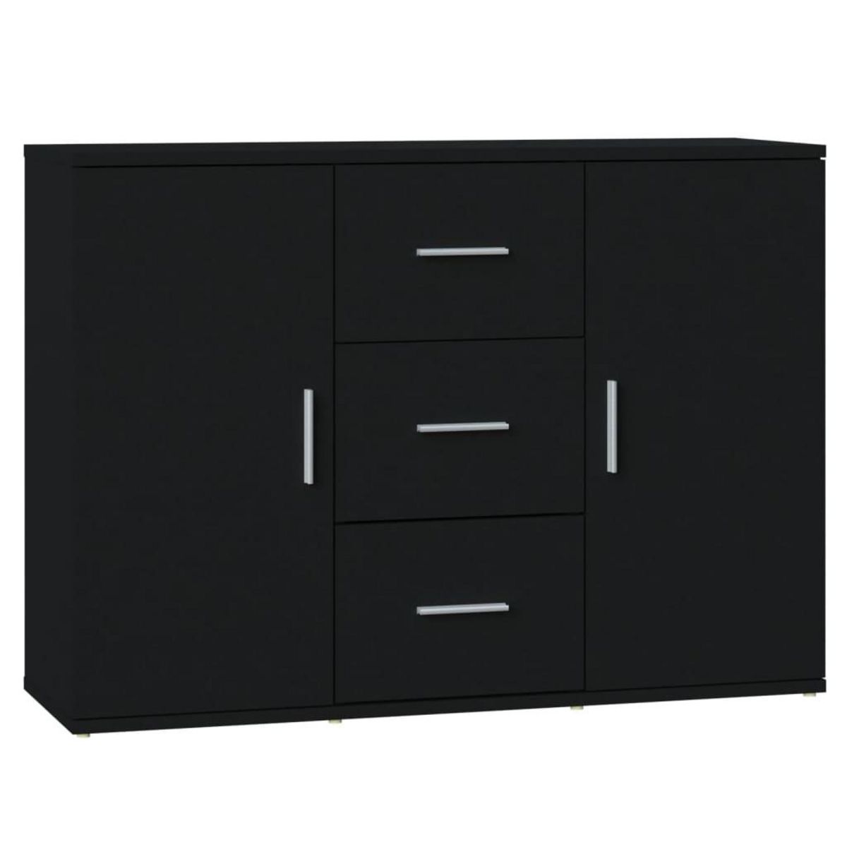 VIDAXL Buffet Noir 91x29,5x65 cm Bois d'ingenierie