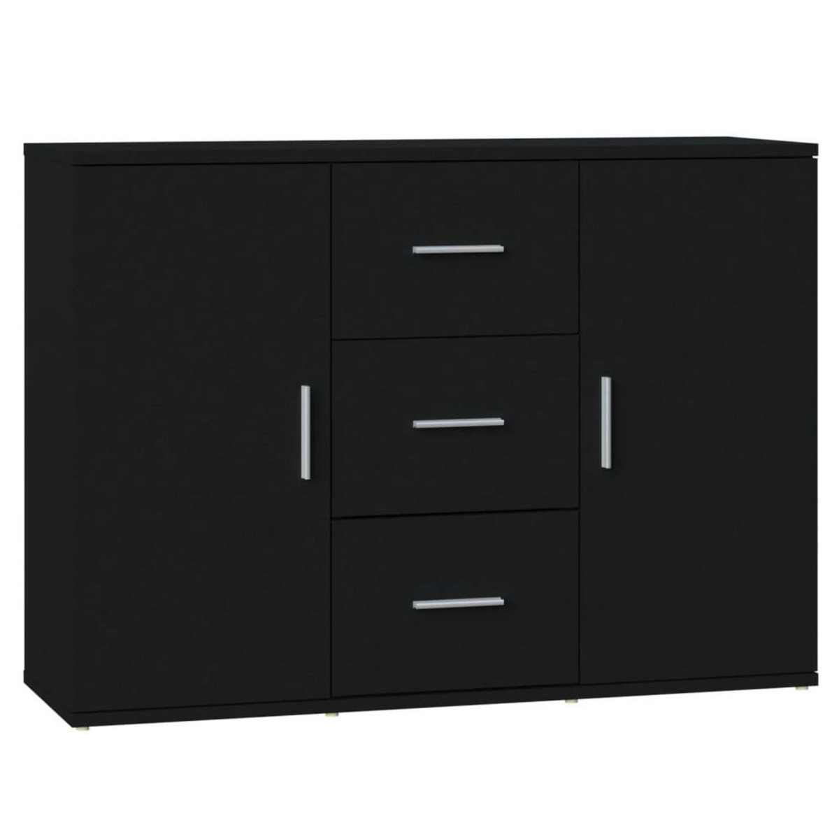 VIDAXL Buffet Noir 91x29,5x65 cm Bois d'ingenierie