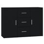 Voir la diapositive 2 : VIDAXL Buffet Noir 91x29,5x65 cm Bois d'ingenierie