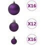 Voir la diapositive 4 : VIDAXL Ensemble de boules de Noël 100 pcs Violet