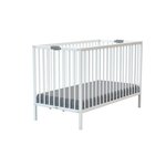 WEBABY Lit bébé pliant en bois 60 x 120 cm FLEX. Coloris disponibles : Beige, Blanc
