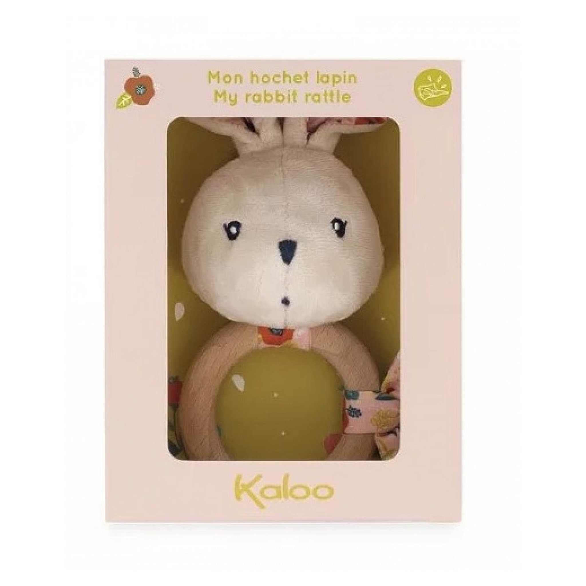 Voir la diapositive 2 : Kaloo k'doux hochet lapin coquelicot