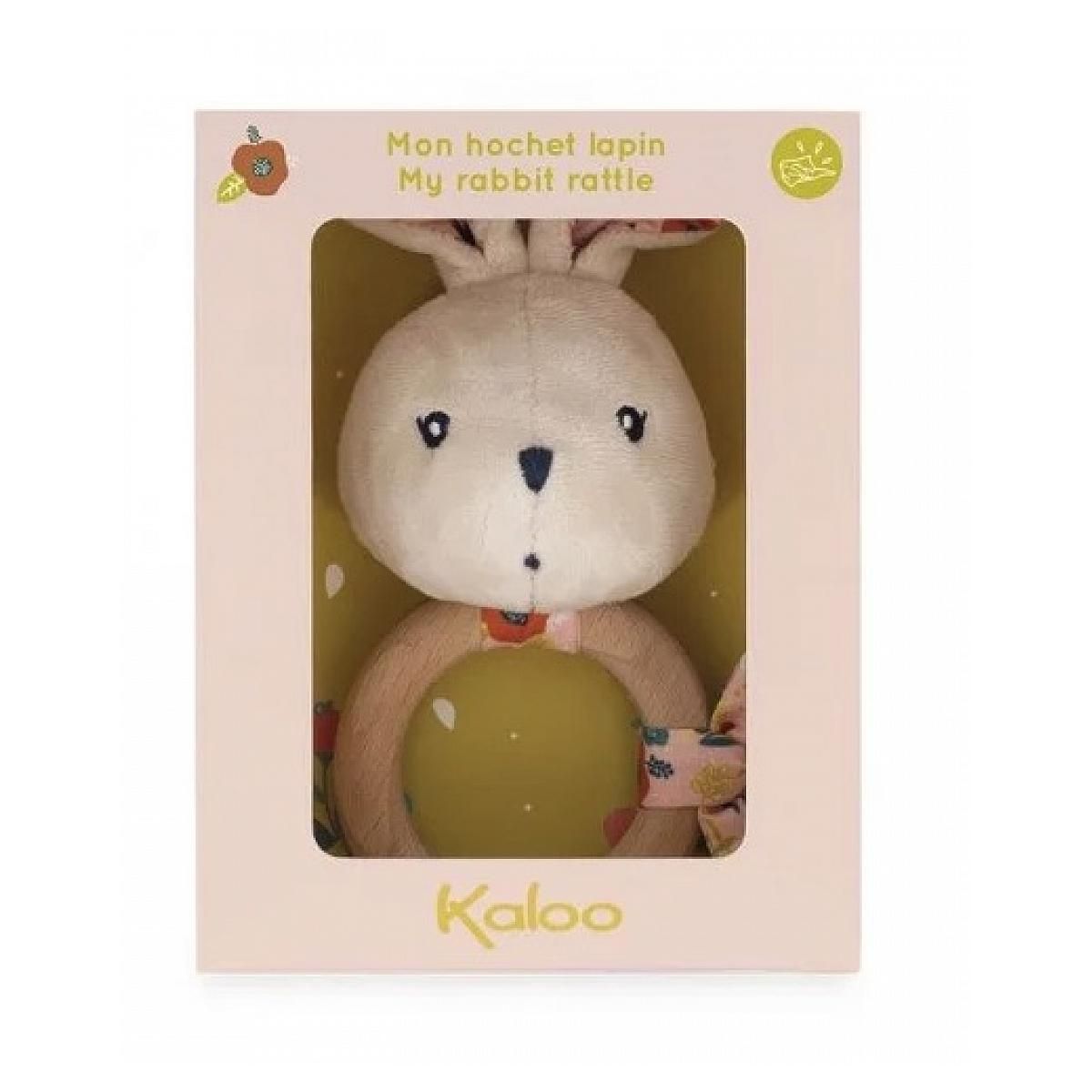 Kaloo k'doux hochet lapin coquelicot