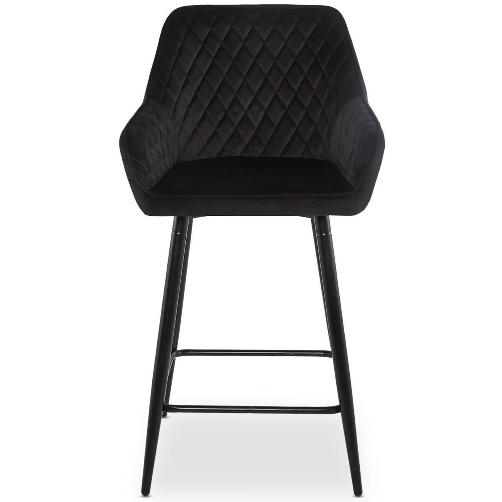 Voir la diapositive 3 : Paris Prix Lot de 2 chaises de bar velours  onika  105cm noir