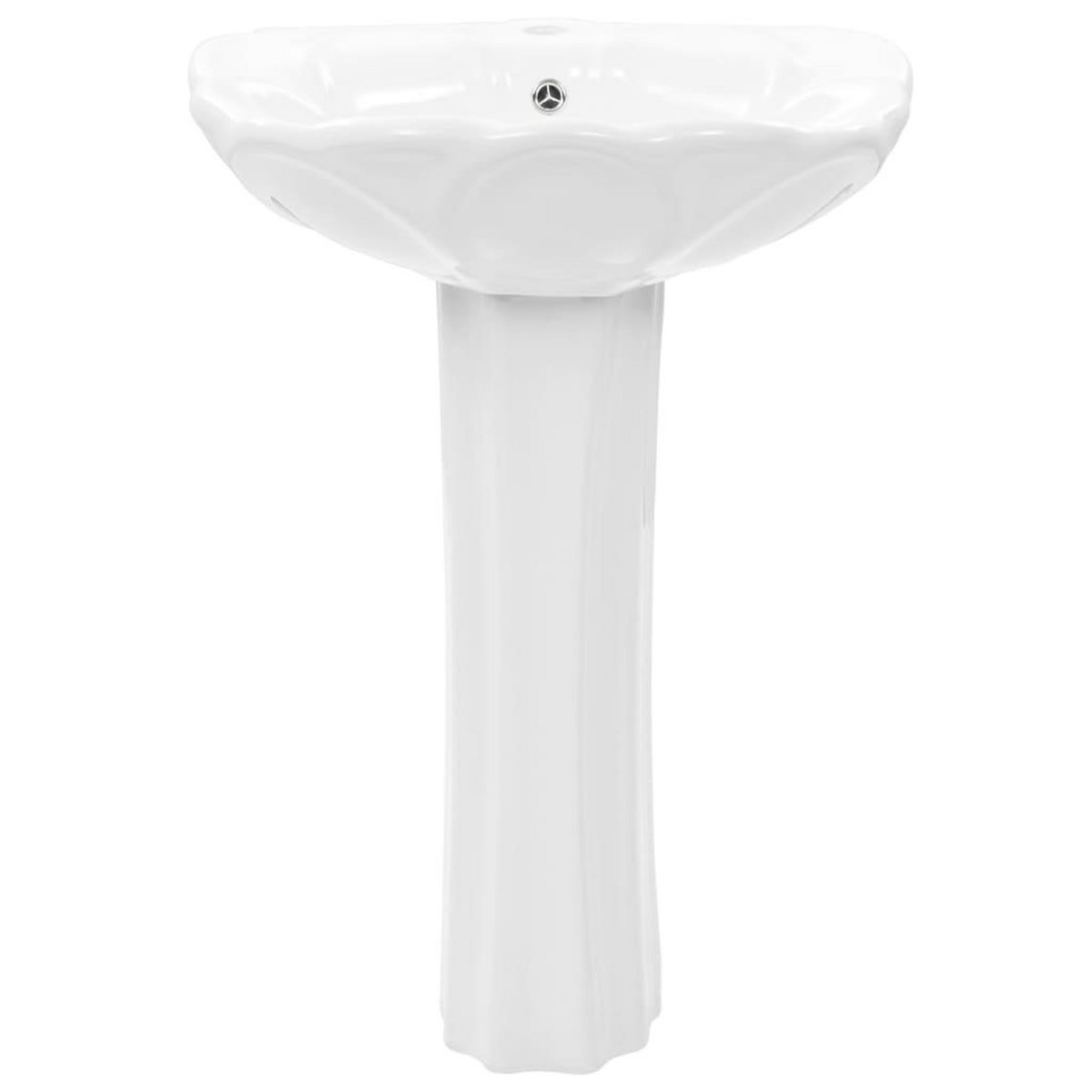 VIDAXL Lavabo autoportant avec socle Ceramique Blanc 580x510x200 mm