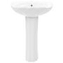 Voir la diapositive 4 : VIDAXL Lavabo autoportant avec socle Ceramique Blanc 580x510x200 mm