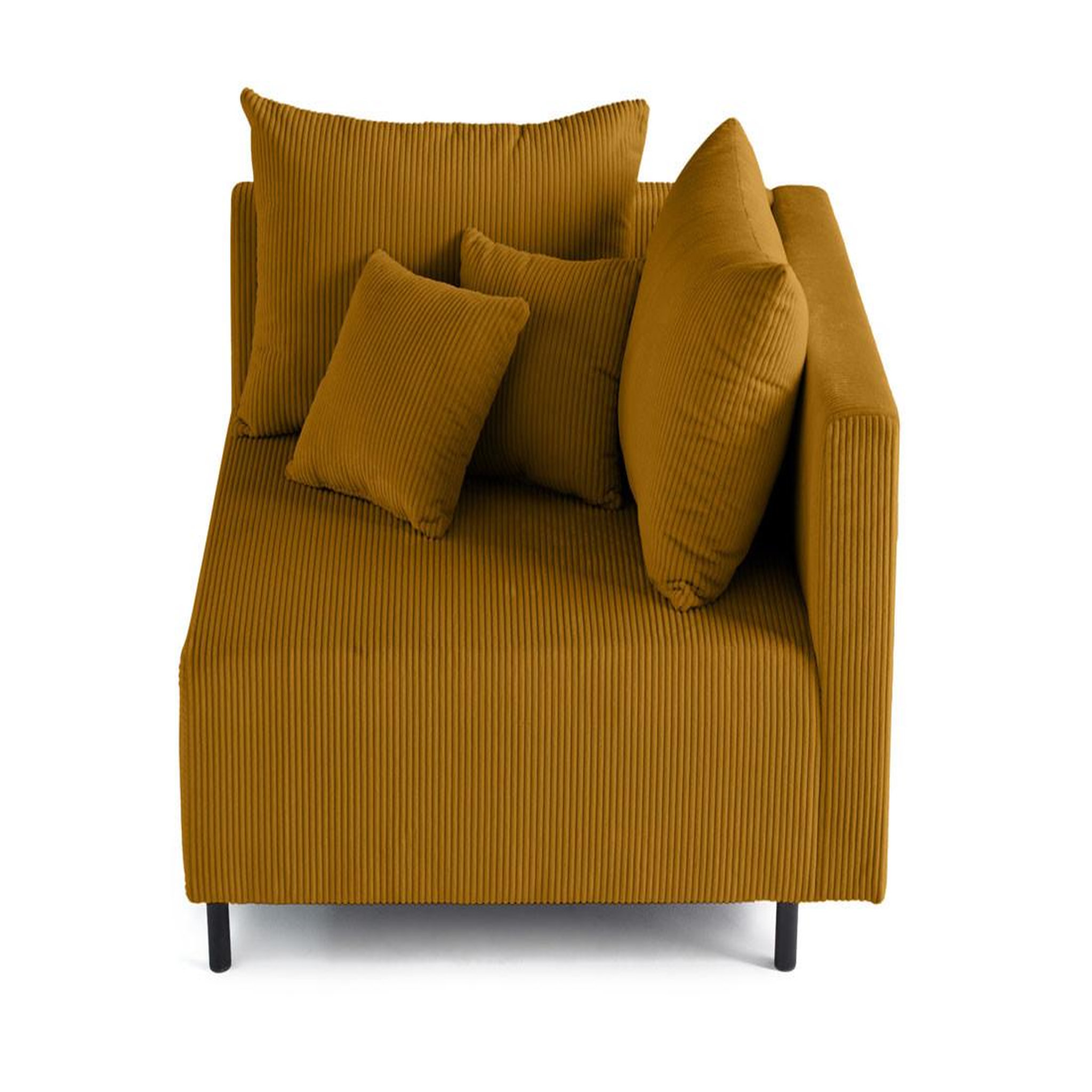 Voir la diapositive 3 : LISA DESIGN Edinburg - module d'assise d'angle droit - en velours côtelé