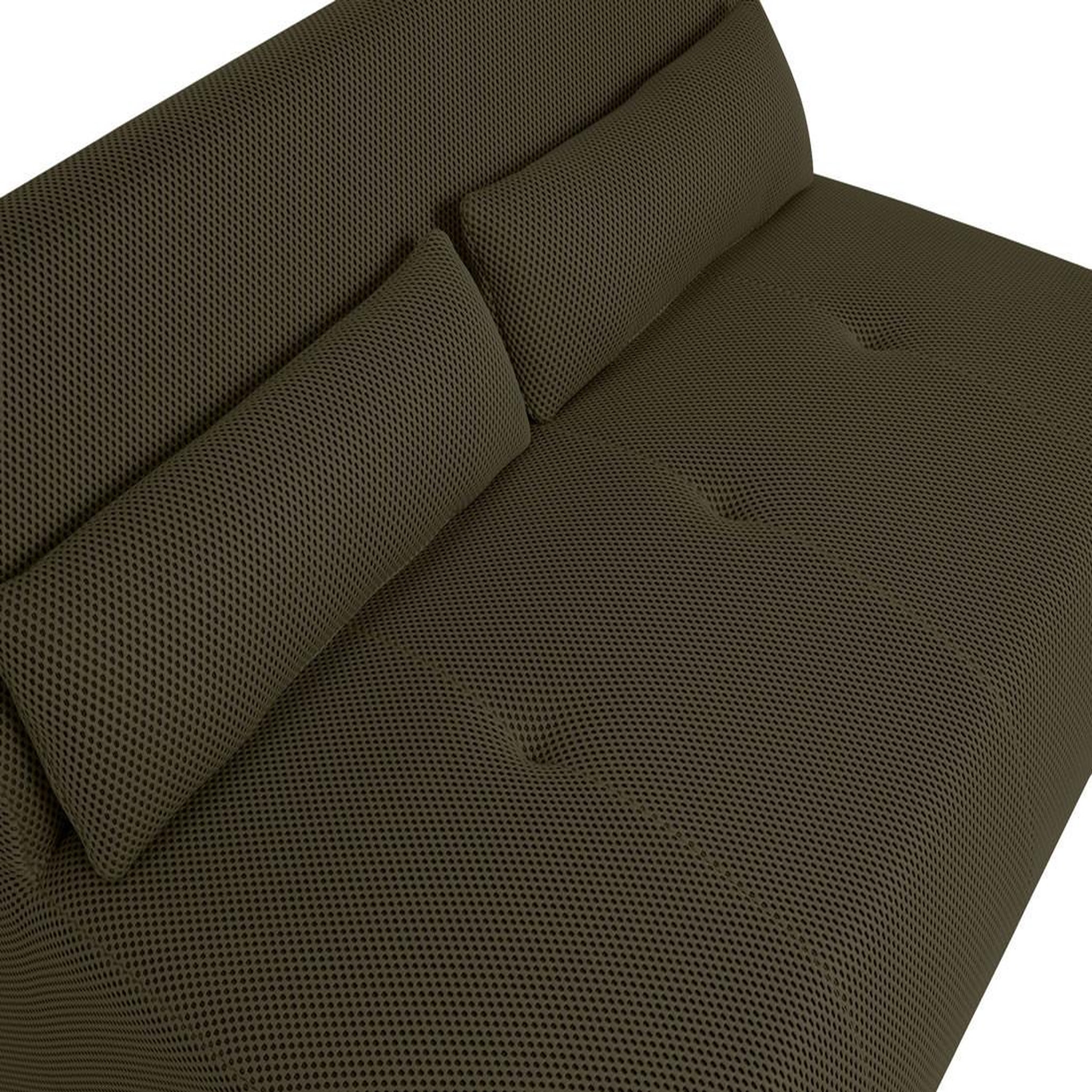 Voir la diapositive 5 : LISA DESIGN Onyx - canapé droit 2 places - en tissu mailles 3d