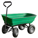 LINXOR Chariot de jardin, remorque de transport à roulettes - 75 L - 260 Kg