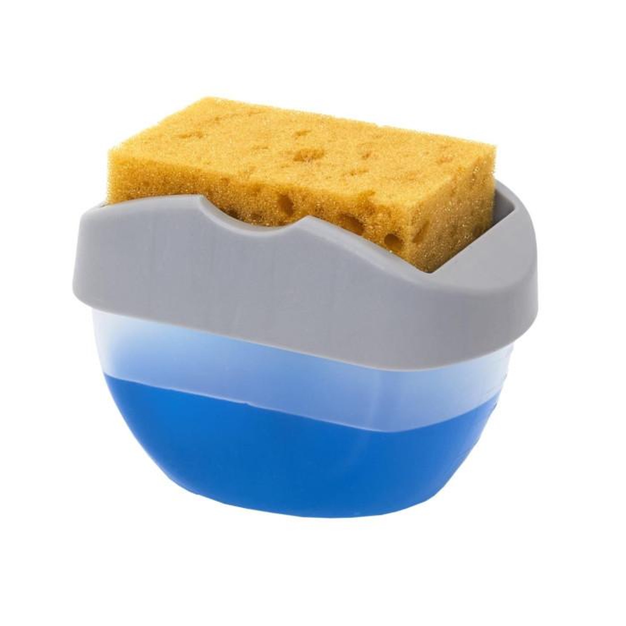 Voir la diapositive 3 : Paris Prix Distributeur de Savon  Porte Éponge  14cm Gris