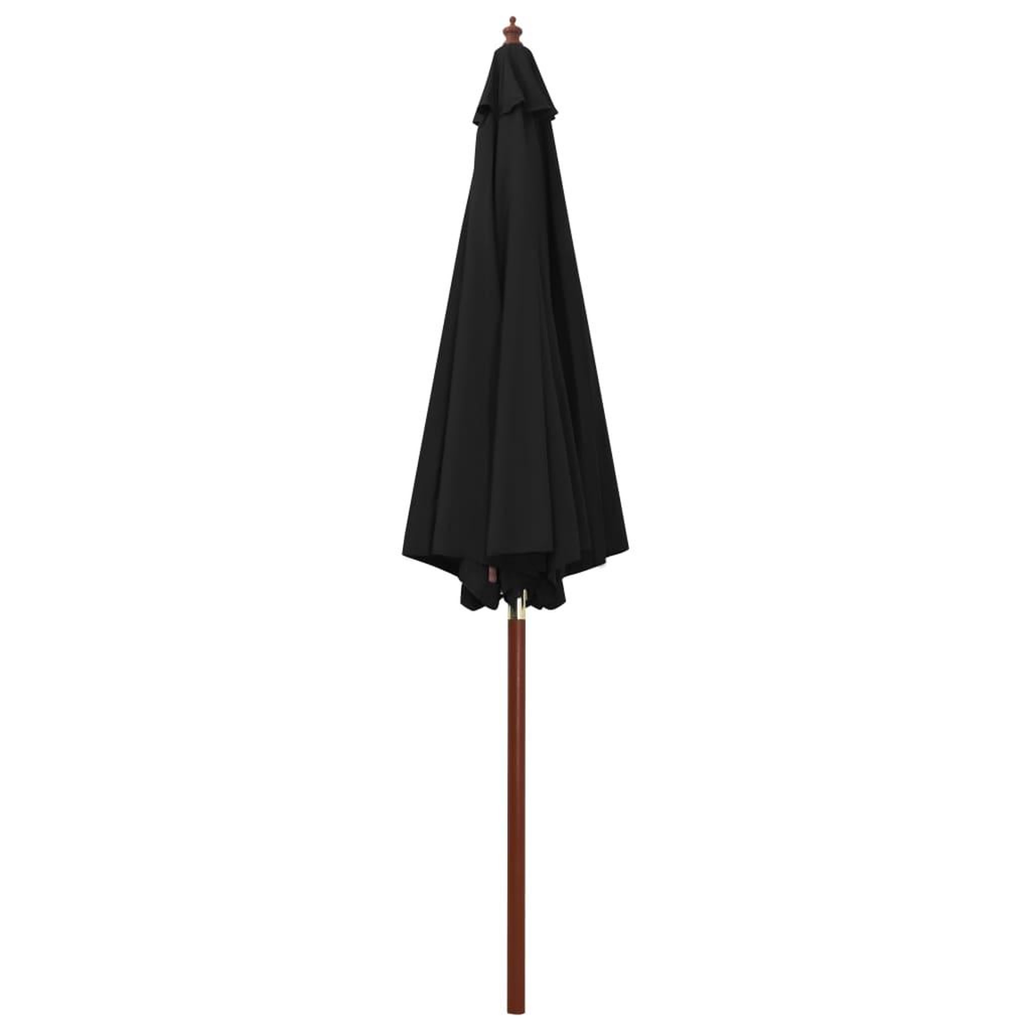 Voir la diapositive 2 : VIDAXL Parasol avec mat en bois 300x258 cm Noir