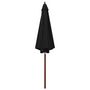 Voir la diapositive 2 : VIDAXL Parasol avec mat en bois 300x258 cm Noir