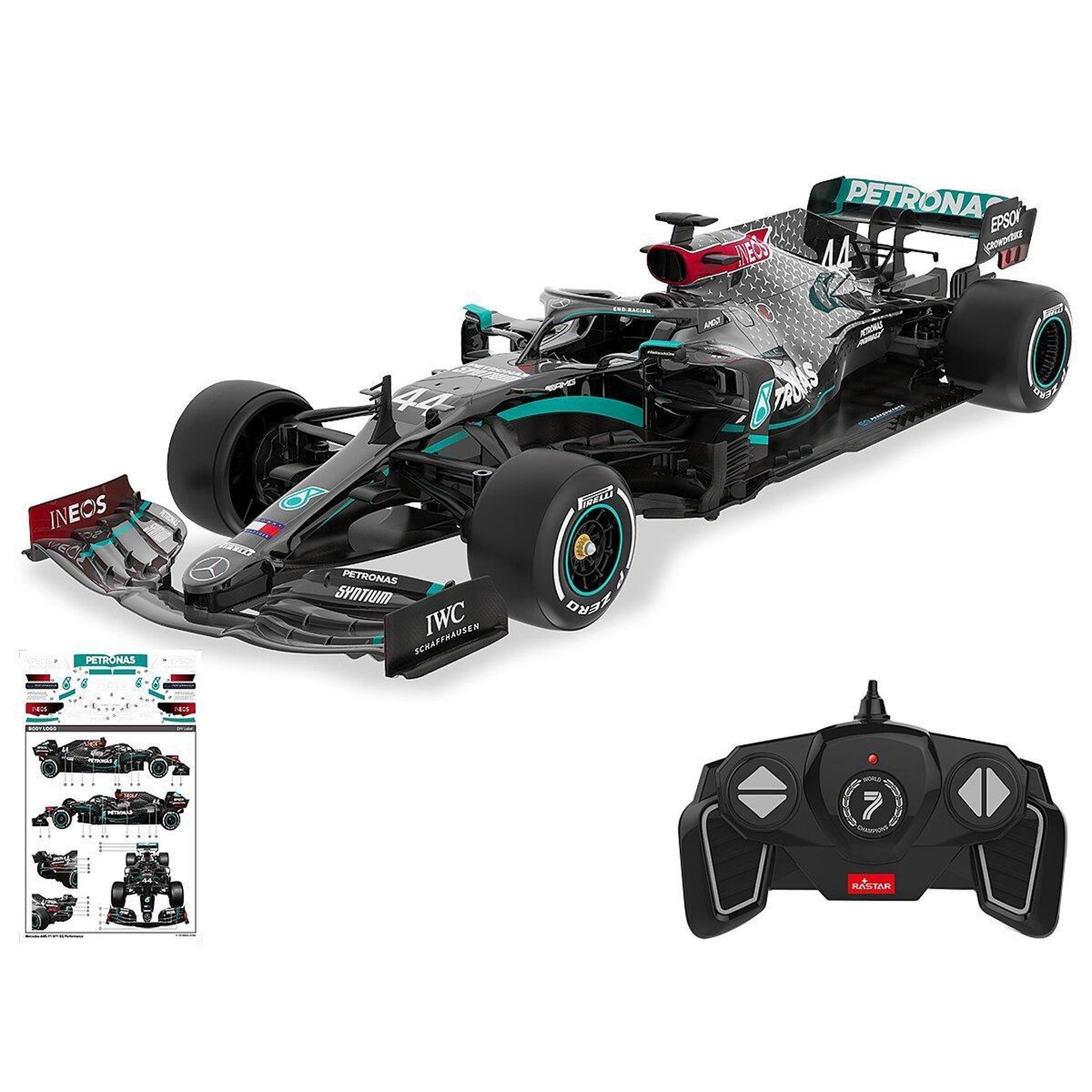 Voir la diapositive 4 : Jamara Voiture télécommandée mercedes-amg f1 w11 eq performance 1:18 noir 2,4ghz