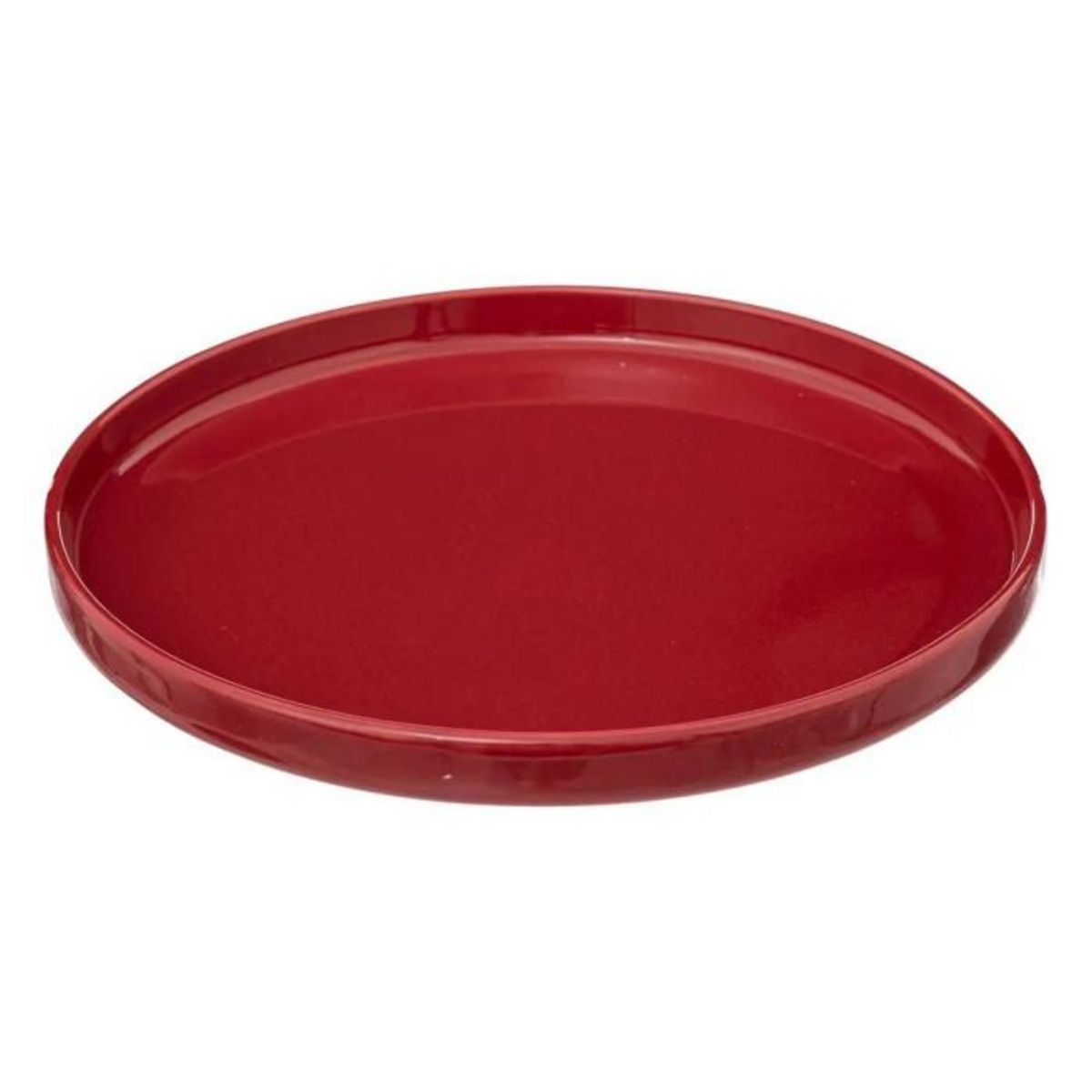 SECRET DE GOURMET Lot de 6 Assiettes à Dessert  Marie  20cm Rouge Grenat