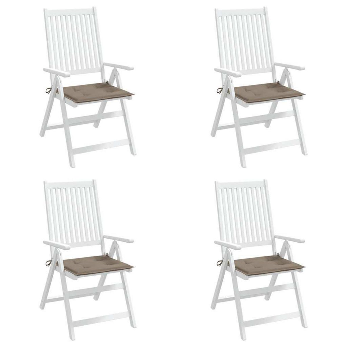 VIDAXL Coussins de chaise jardin lot de 4 taupe 50x50x4cm tissu oxford