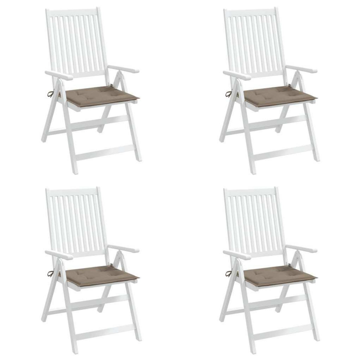 VIDAXL Coussins de chaise jardin lot de 4 taupe 50x50x4cm tissu oxford