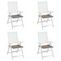 Voir la diapositive 4 : VIDAXL Coussins de chaise jardin lot de 4 taupe 50x50x4cm tissu oxford