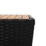 Voir la diapositive 5 : VIDAXL Table a the Noir 41,5x41,5x43cm Resine tressee et bois d'acacia