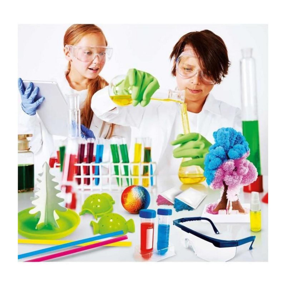 LISCIANI GIOCHI Laboratoire des super réactions - Kit Scientifique - I'M A GENIUS - 30 Expériences, Effets surprenants