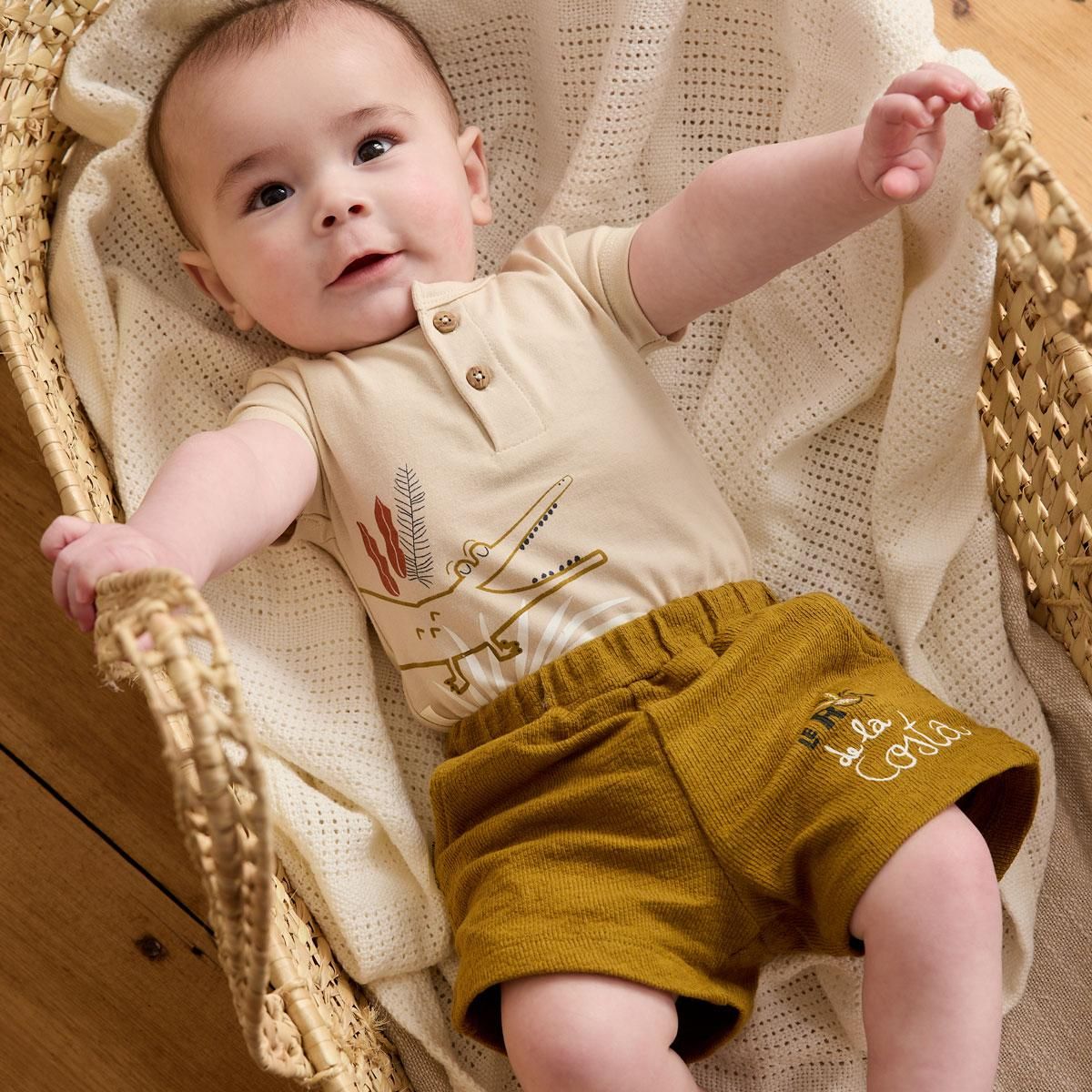 Petit Béguin Ensemble body bébé et short Costa