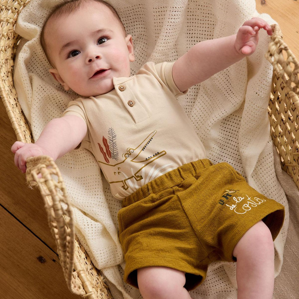 Petit Béguin Ensemble body bébé et short Costa