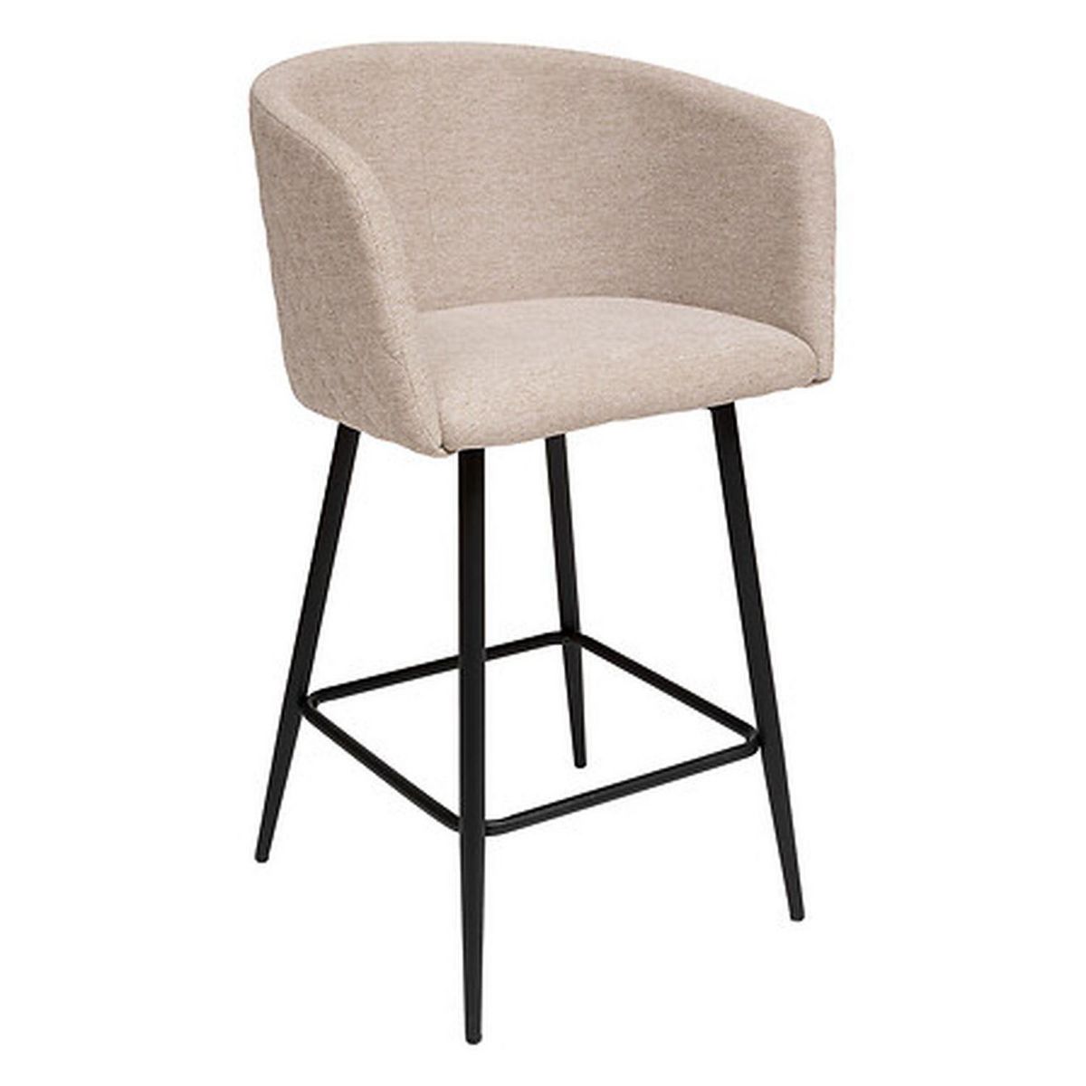 ATMOSPHERA Lot de 2 fauteuils de bar en velours MARLO - Beige