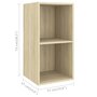 Voir la diapositive 6 : VIDAXL Ensemble de meubles TV 3 pcs Chene sonoma Bois d'ingenierie