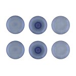 BJORN Assiette PATTERN Ø21cm - 6 pièces - Dark blue