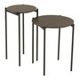 Voir la diapositive 1 : Paris Prix Lot de 2 Tables d'Appoint Gigognes  Rodolfo  55cm Marron Foncé