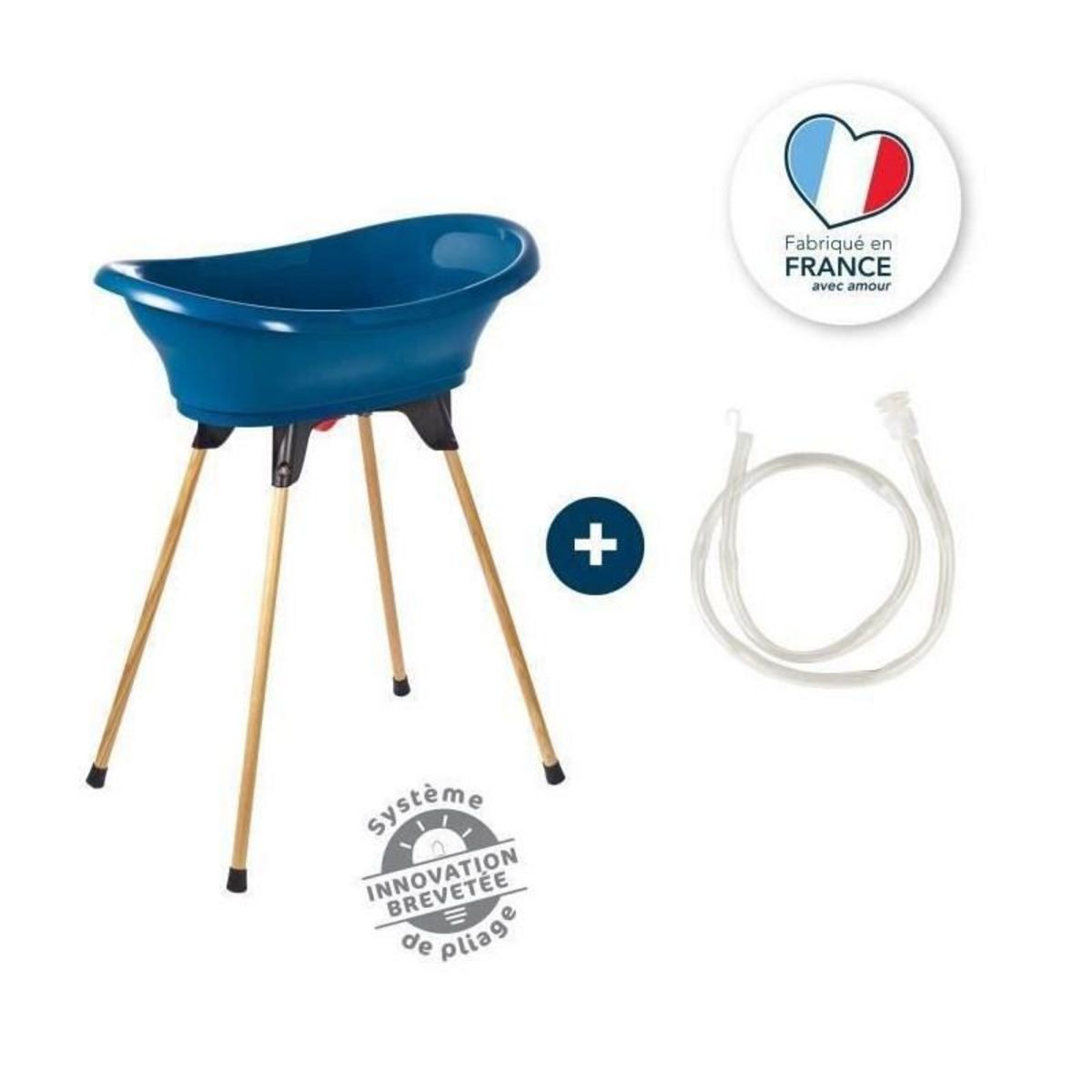 THERMOBABY THERMOBABY Kit de bain VASCO : Baignoire + pieds + tuyau de vidange - Bleu ocean