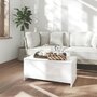 Voir la diapositive 1 : VIDAXL Table basse blanc brillant 90x50x41,5 cm bois d ingénierie