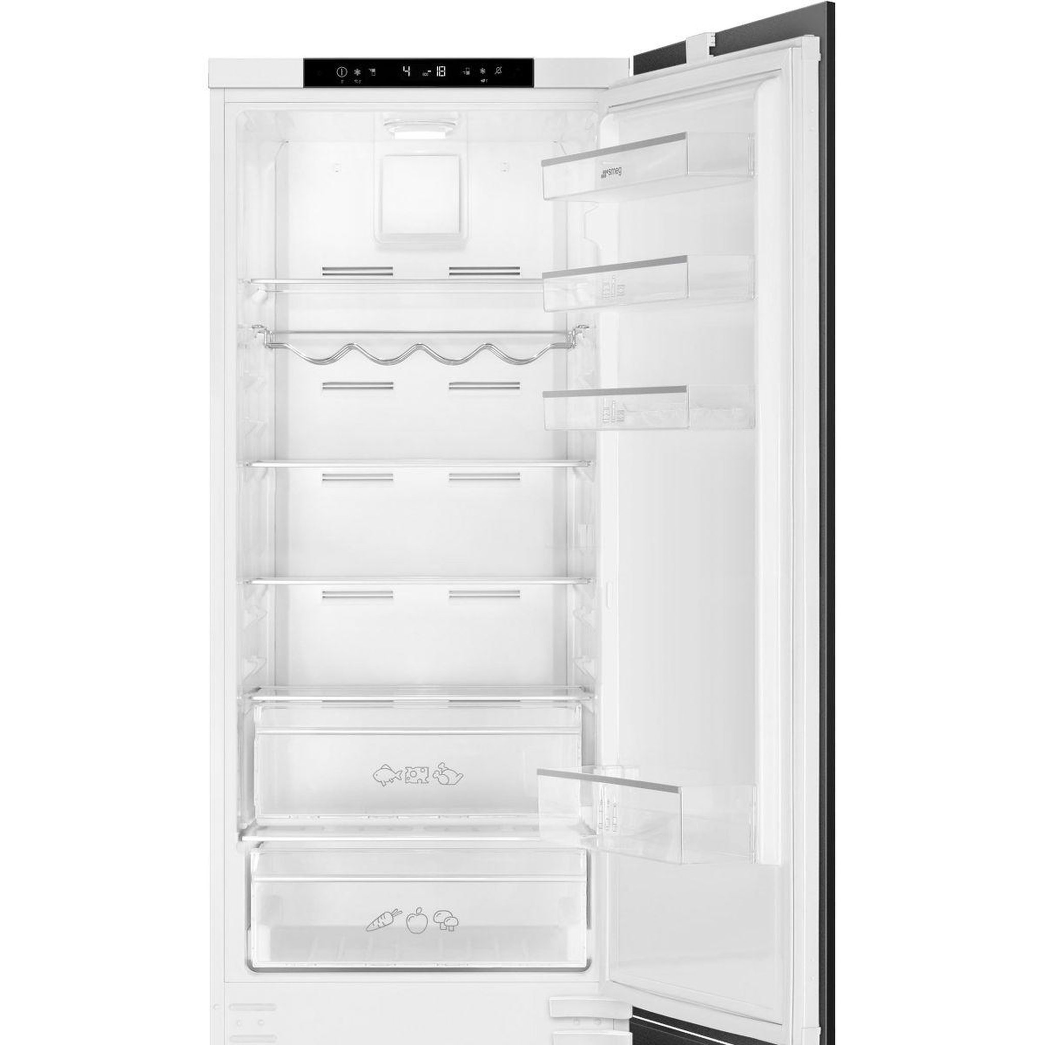 Voir la diapositive 3 : SMEG Réfrigérateur combiné encastrable c8194tne