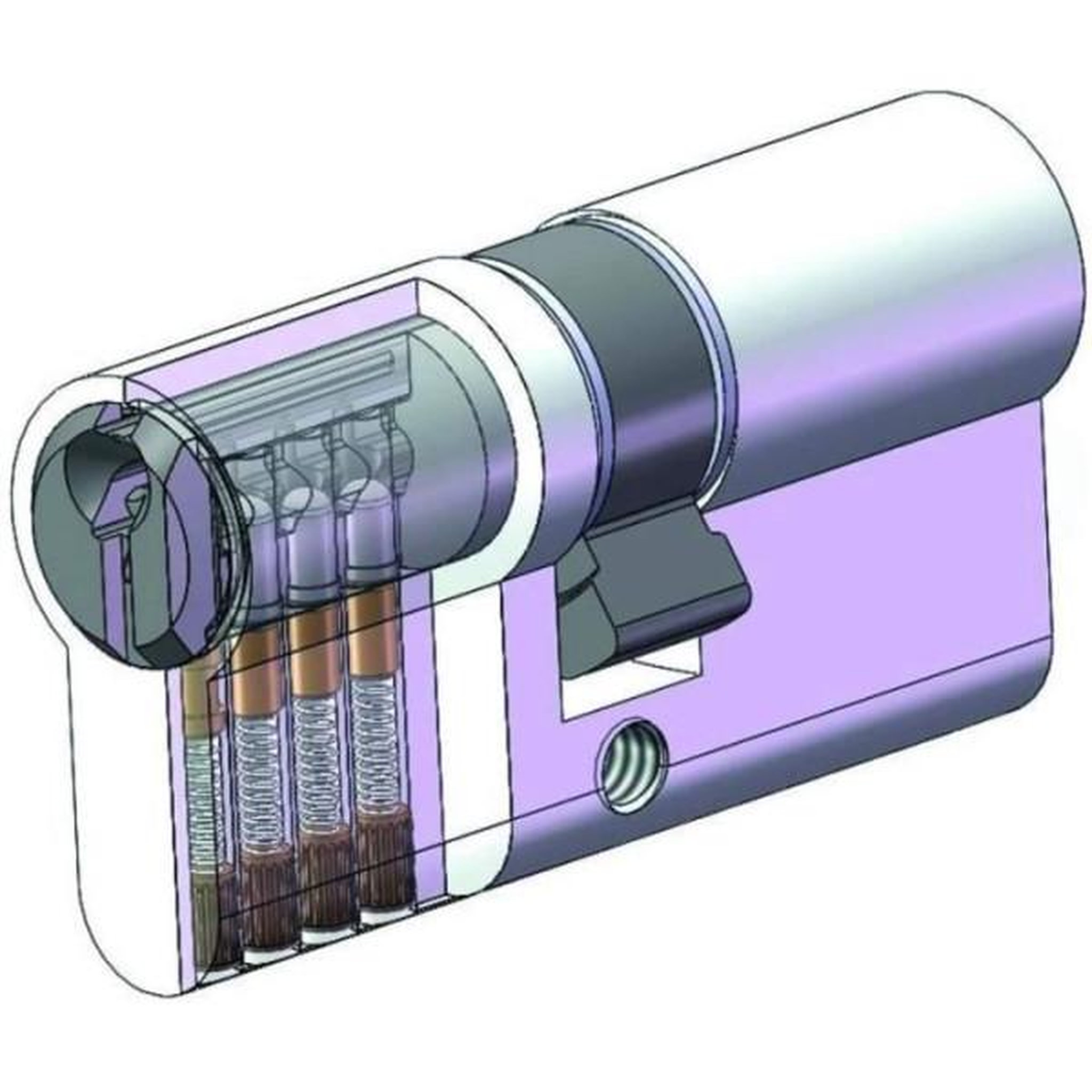 Voir la diapositive 4 : YALE Cylindre de Serrure - YALE - YC500+ - 40x50 mm - 5 Goupilles - 3 Clés - Nickelé