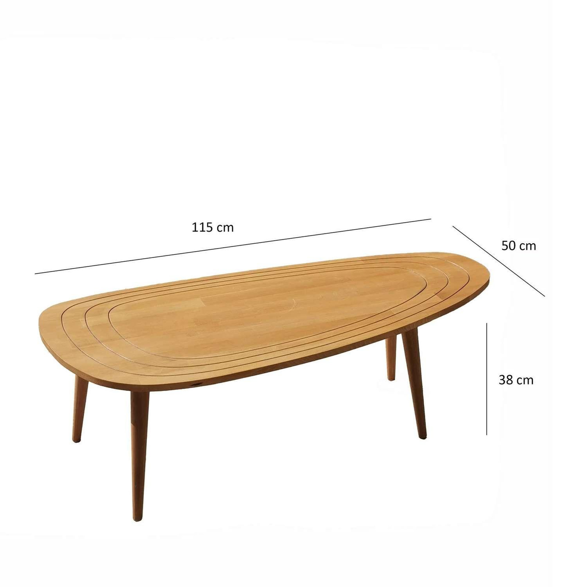 Voir la diapositive 3 : TOILINUX Table basse Théodore en bois massif