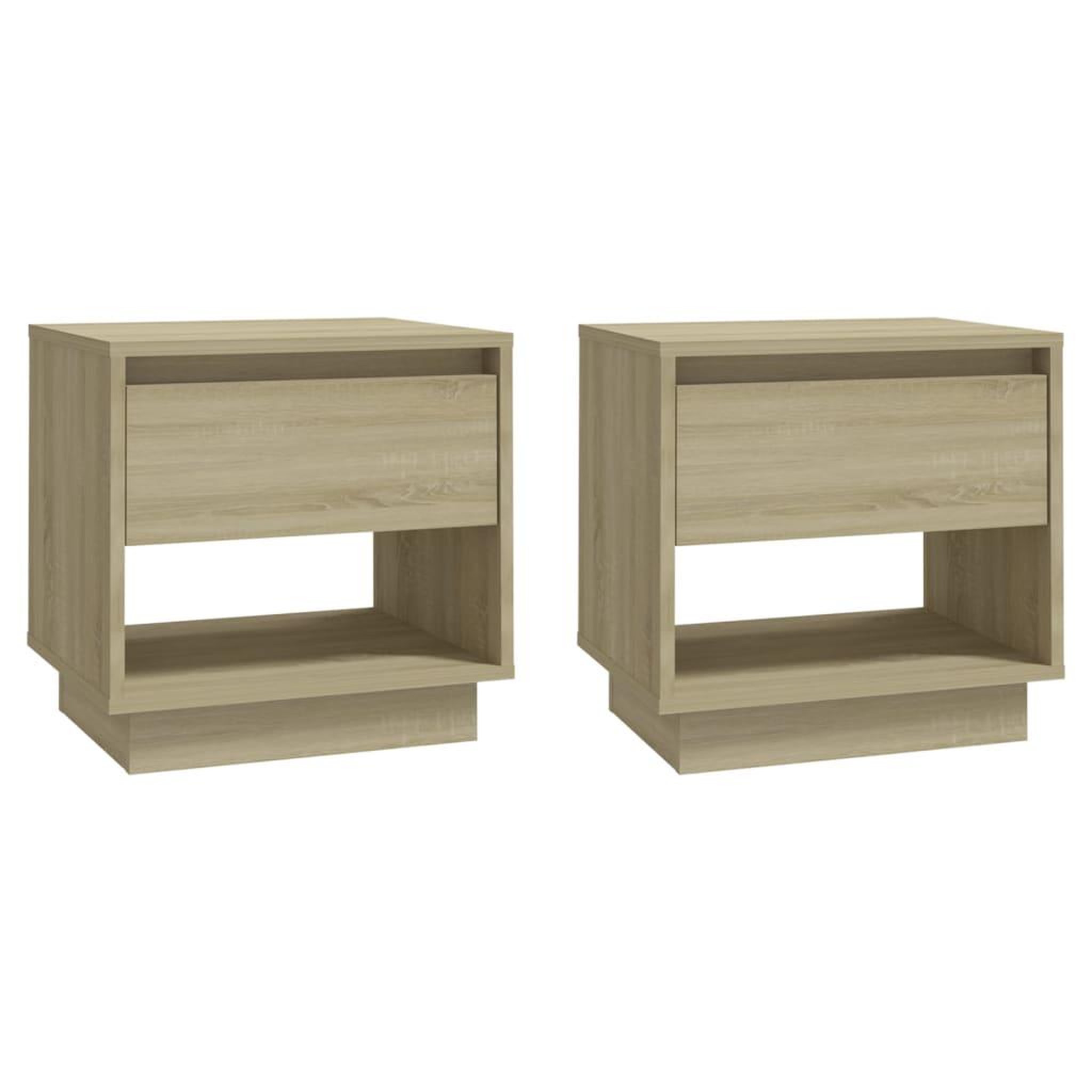 Voir la diapositive 2 : VIDAXL Tables de chevet 2 pcs Chene sonoma 45x34x44 cm Bois ingenierie