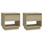 Voir la diapositive 2 : VIDAXL Tables de chevet 2 pcs Chene sonoma 45x34x44 cm Bois ingenierie