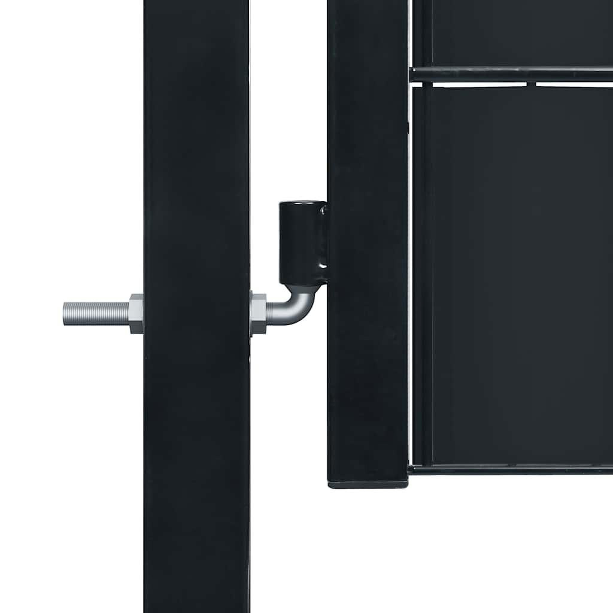 Voir la diapositive 3 : VIDAXL Portail de cloture en PVC et acier 100 x 164 cm anthracite