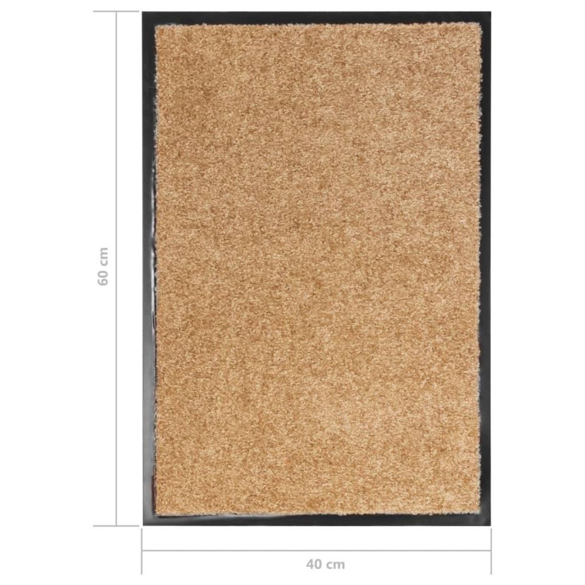 VIDAXL Paillasson lavable Creme 40x60 cm