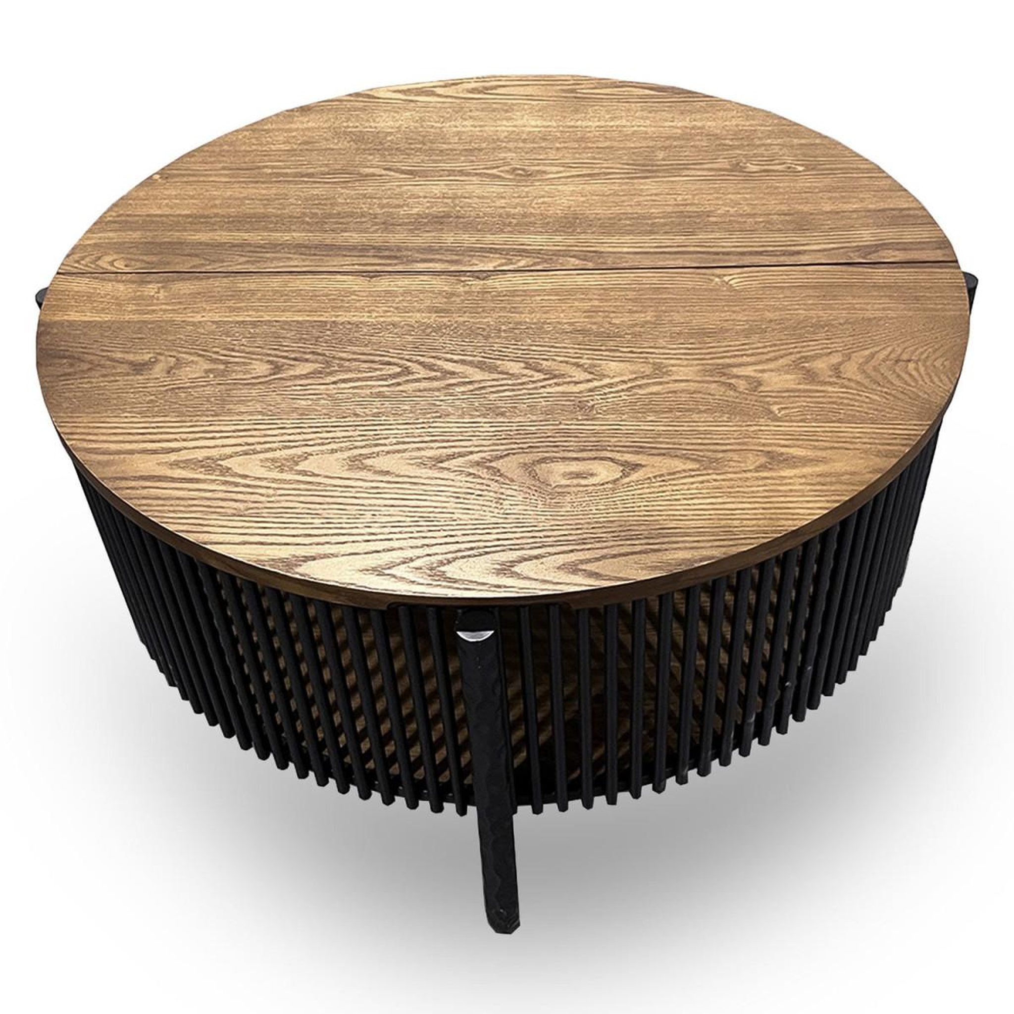 Voir la diapositive 2 : Paris Prix Table basse avec rangement  bertha  84cm naturel & noir