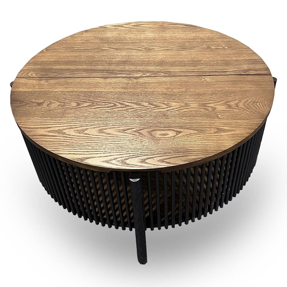 Paris Prix Table Basse Avec Rangement  Bertha  84cm Naturel & Noir