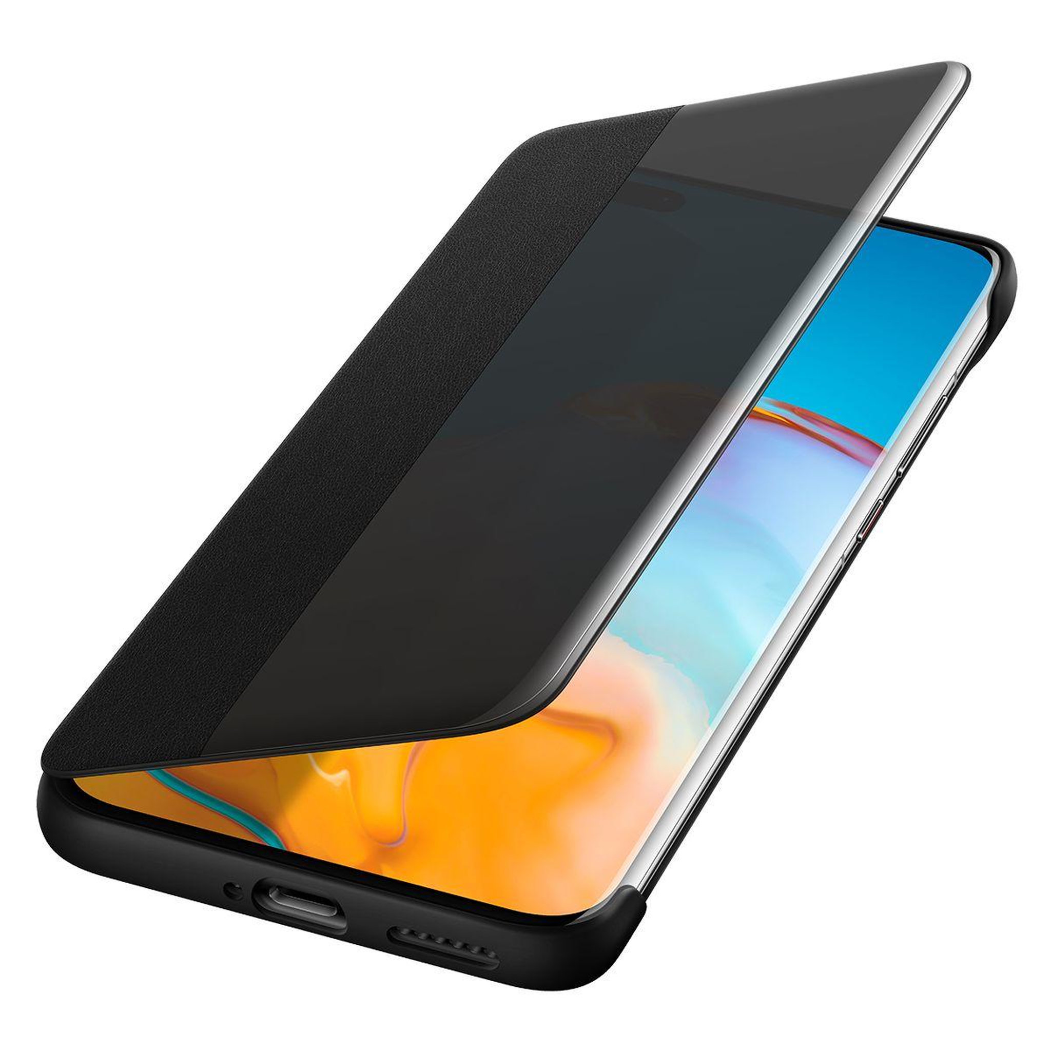 Voir la diapositive 2 : HUAWEI Etui Huawei P40 Pro View Flip cover noir