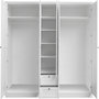 Voir la diapositive 3 : MARKET24 Armoire de chambre - LANDWOOD 19 - Blanc - 5 portes - 187 x 67 x 200 cm